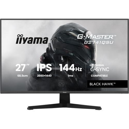 Monitor Gaming Iiyama 27inch G2741QSU-B1, QHD (2560 x 1440), HDMI, DisplayPort, Boxe, 144 Hz, 1 ms (Negru)