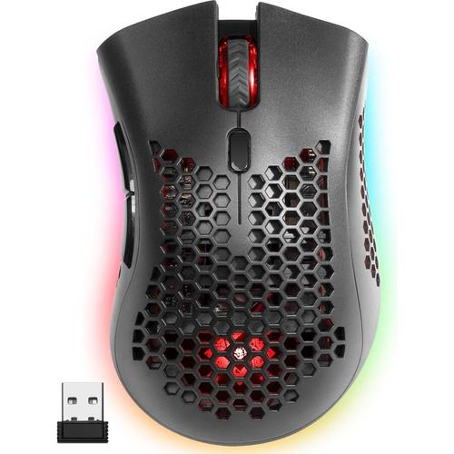 Mouse Gaming Defender GM-709L, iluminare RGB, Wireless 2.4Ghz (Negru)