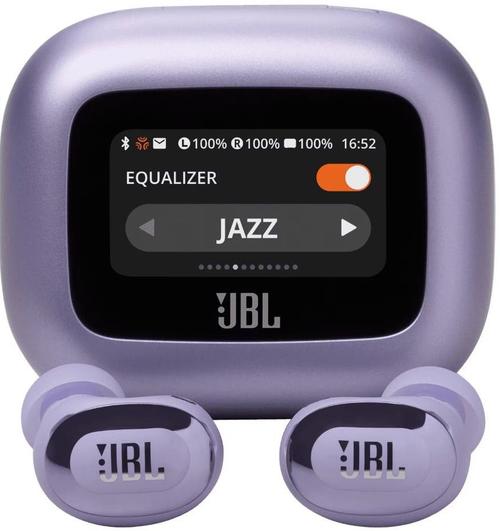 Casti True Wireless In-Ear JBL Live Buds 3, Bluetooth, Ecran Touchscreen 1.45inch, ANC, 6 Microfoane, Personi-fi 3.0, IP55 (Mov)