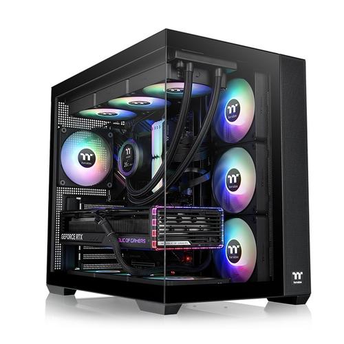 Carcasa Thermaltake View 380 TG, ARGB, Temperated glass, Middle Tower, Fara sursa (Negru)