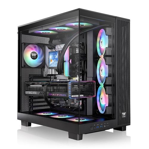 Carcasa Thermaltake View 380 XL TG, ARGB, Middle Tower, Fara sursa (Negru)