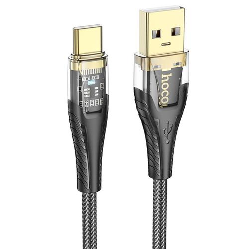 Cablu Date si Incarcare USB-A - USB-C HOCO U121, 60 W, 1.2m (Negru)