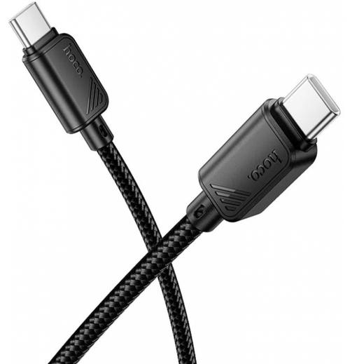 Cablu Date si Incarcare USB-C - USB-C HOCO X113, 60W, 1m, Negru