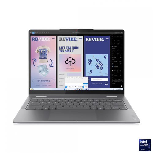 Laptop 2in1 Lenovo Yoga 7 14ILL10 (Procesor Intel® Core™ Ultra 7 256V (12M Cache, up to 4.80 GHz) 14inch WUXGA OLED Touch, 16GB, 1TB SSD, Intel Arc 140V, Win 11 Pro, Gri)