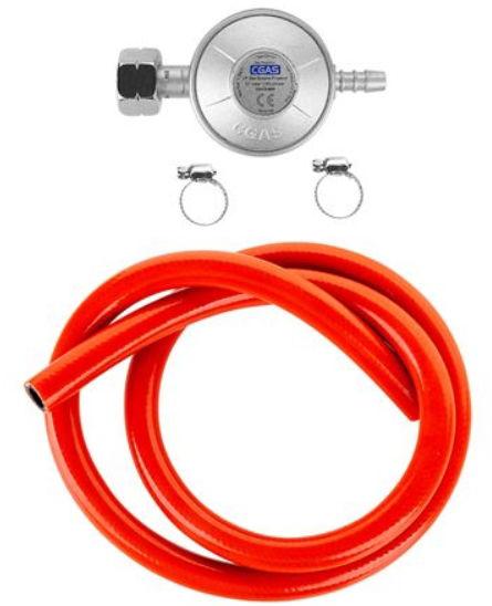 Set reductor Gaz cu furtun Teesa TSA0094, 1 m si coliere