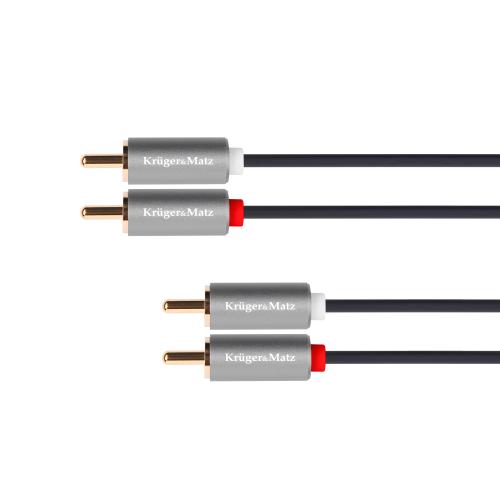 Cablu 2 x RCA - 2 x RCA 10 m Kruger&Matz Basic 1 Cablu 2 x RCA - 2 x RCA 10 m Kruger&Matz Basic