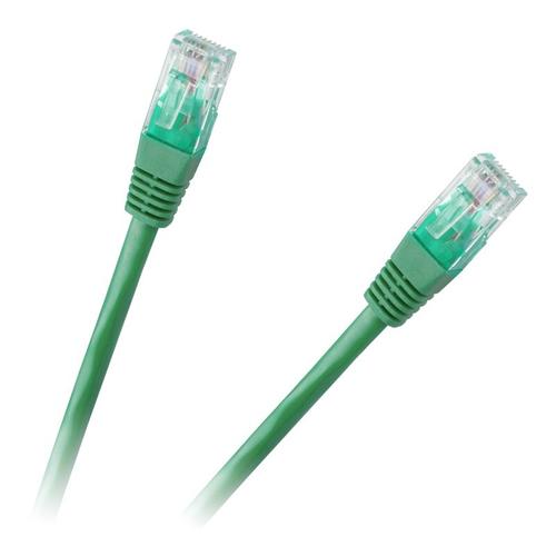Cablu UTP CAT 6E CCA verde 0.5 m