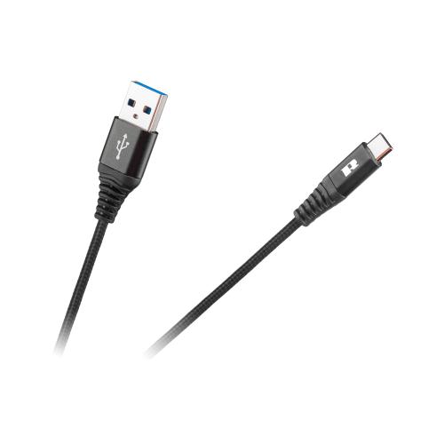 Cablu USB - USB tip C Rebel 50 cm, negru