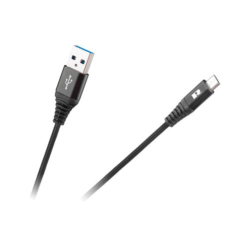 Cablu USB - micro USB, Rebel, 50 cm, Negru