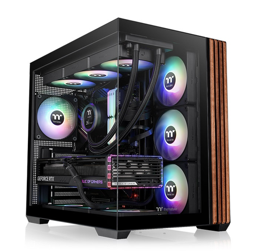 Carcasa Thermaltake View 380 WS, Middle Tower, iluminare ARGB, fara sursa (Negru)