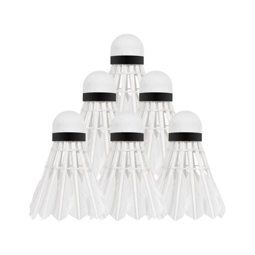 Set 6 fluturasi badminton Rebel Active, Pene de gasca (Alb)