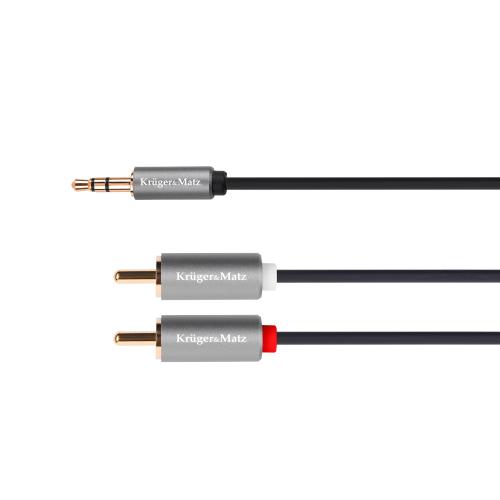 Cablu Jack 3.5 - 2 x RCA 1.8 m Kruger&Matz Basic 1 Cablu Jack 3.5 - 2 x RCA 1.8 m Kruger&Matz Basic