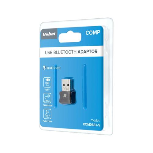 Adaptor, Rebel, USB, Bluetooth 5.0, Negru 1 Adaptor, Rebel, USB, Bluetooth 5.0, Negru