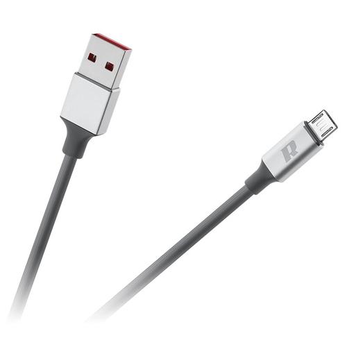 Cablu Rebel RB-6010-200-B, USB 3.0 la Micro USB, 2m, flexibil (Gri) 1 Cablu Rebel RB-6010-200-B, USB 3.0 la Micro USB, 2m, flexibil (Gri)
