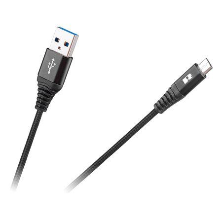 Cablu Rebel RB-6000-100-B, USB - MICRO USB, 1 m (Negru) 1 Cablu Rebel RB-6000-100-B, USB - MICRO USB, 1 m (Negru)