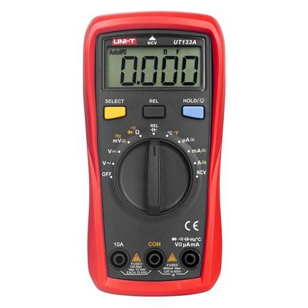 Multimetru universal UNI-T UT133A, Functie NCV, Ecran LCD retroiluminat
