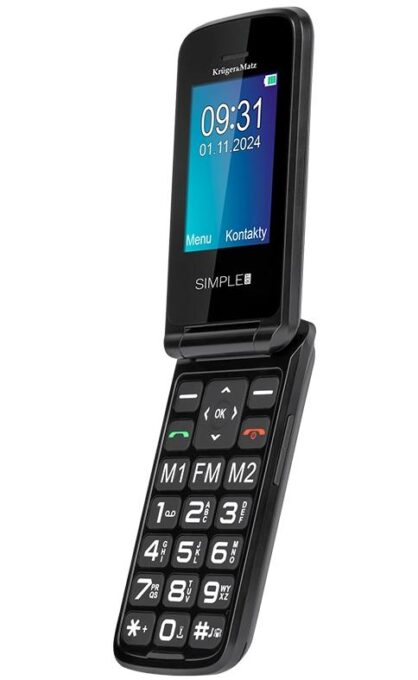 Telefon Seniori Kruger&Matz 931, Buton SOS (Negru)