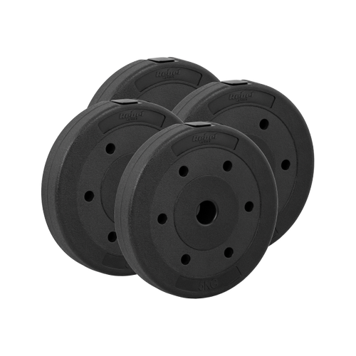 Set discuri Rebel Active RBA-2102, 4 x 5kg, greutate compozit, bitum