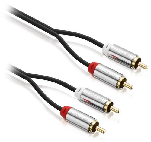 Cablu Audio Sentivus S-AU080-300, 2XRCA TATA - 2XRCA TATA, 3 m (Negru)