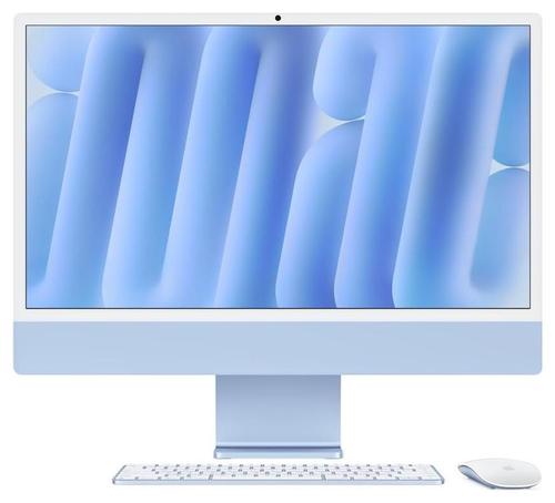All In One PC Apple iMac 24inch (2024), Procesor Apple M4, 10 nuclee CPU si 10 nuclee GPU, 24inch, Retina 4.5K, 24GB, 1TB SSD, macOS, Layout INT (Albastru)