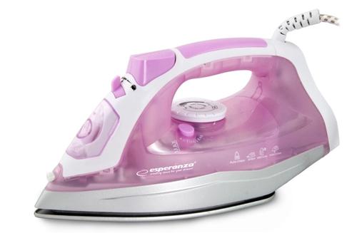 Fier de calcat ESPERANZA Tulle Ceramic, 2400W (Alb/Roz)
