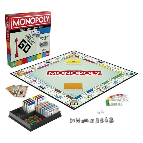 Joc de societate Monopoly Classic, Hasbro, 2-6 jucatori, 27x27x4cm, versiune engleza 1 Joc de societate Monopoly Classic, Hasbro, 2-6 jucatori, 27x27x4cm, versiune engleza