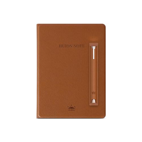 Caiet inteligent si tableta grafica 2in1 Huion Note X10, conexiune prin Bluetooth, caiet de scris electronic pentru notite, arta digitala, transfer in timp real de pe agenda pe smarthpone sau PC (Maro)