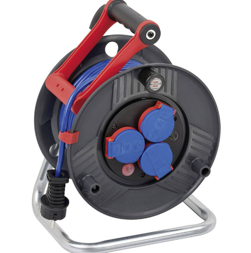 Derulator cablu Brennenstuhl Garant 157249, IP44, 25m (Rosu/Negru)