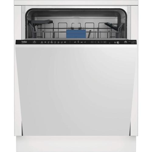 Masina de spalat vase incorporabila Beko BDIN28450C, 14 seturi, 8 programe, Clasa B, Deschidere automata a usii, Motor ProSmart Inverter, Fast+, 60 cm (Inox)