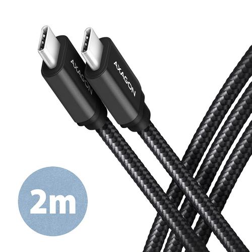 Cablu de date Axagon BUCM3-CM20AB, USB-C la USB-C 3.2 Gen 1, 2m, PD 60W, 3A (Negru) 1 Cablu de date Axagon BUCM3-CM20AB, USB-C la USB-C 3.2 Gen 1, 2m, PD 60W, 3A (Negru)
