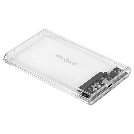 Rack HDD Rebel KOM1201, USB-C 3.1, 2.5inch, Max 2TB (Transparent)