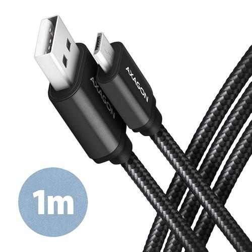 Cablu de date Axagon BUMM-AM10AB, USB-Micro la USB-A, 1m, 2.4A (Negru) 1 Cablu de date Axagon BUMM-AM10AB, USB-Micro la USB-A, 1m, 2.4A (Negru)