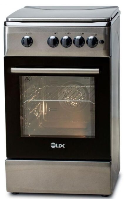 Aragaz LDK 5060 A Shiny Grey RMV NG, Gaz, 4 Arzatoare, Aprindere electrica, 46 L, 60 cm (Gri)