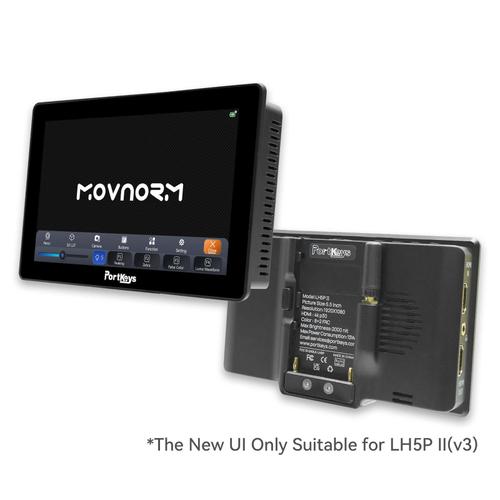 Monitor profesional pentru camera de filmat Portkeys LH5P II, Ecran 5.5inch, 10-bit (8+2 FRC), 1920x1080, Touchscreen 2000nits, 13W (Negru)