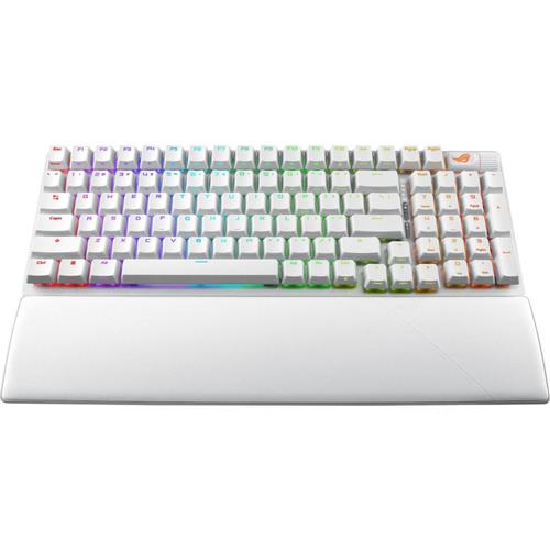 Tastatura Gaming Mecanica ASUS ROG Strix Scope II 96 White NX Snow Switch, Bluetooth/USB, iluminare RGB (Alb)