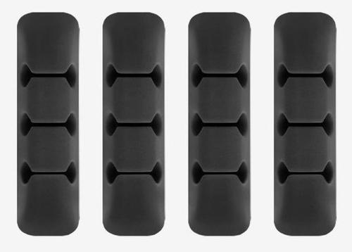 Organizator cabluri si incarcatoare cu dublu adeziv Ringke 8809688890727, set 4 bucati (Negru)