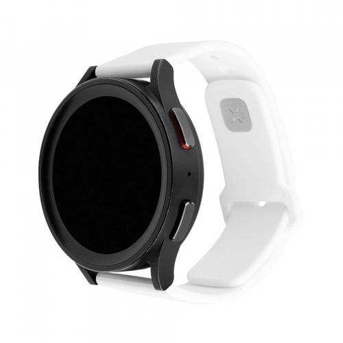 Curea Fixed Silicone Sporty pentru Samsung Galaxy Watch / Huawei Watch Series, 20mm, Alb