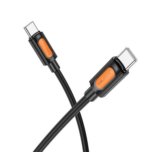 Cablu alimentare si date Borofone BX114, Fast Charging, USB Type-C la USB Type-C 60W, 1m, Negru 1 Cablu alimentare si date Borofone BX114, Fast Charging, USB Type-C la USB Type-C 60W, 1m, Negru