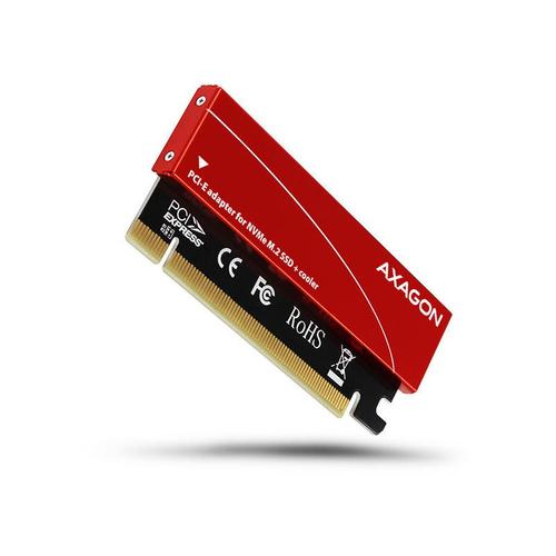 Adaptor Intern AXAGON PCEM2-S, PCI-E 3.0 16x - M.2, SSD NVMe, Suport SSD pana la 80 mm, low profile, Radiator Inclus (Rosu) 1 Adaptor Intern AXAGON PCEM2-S, PCI-E 3.0 16x - M.2, SSD NVMe, Suport SSD pana la 80 mm, low profile, Radiator Inclus (Rosu)