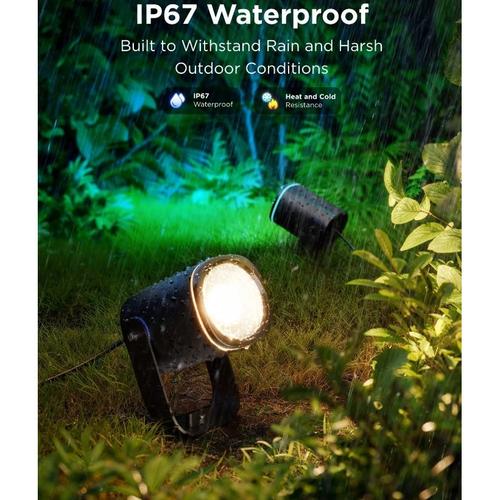 Spoturi de exterior Govee H7093311, 2 bucati LED pentru exterior, 16 milioane de culori, 69 de moduri de scena, weather-resistant, Clasa energetica G 1 Spoturi de exterior Govee H7093311, 2 bucati LED pentru exterior, 16 milioane de culori, 69 de moduri de scena, weather-resistant, Clasa energetica G