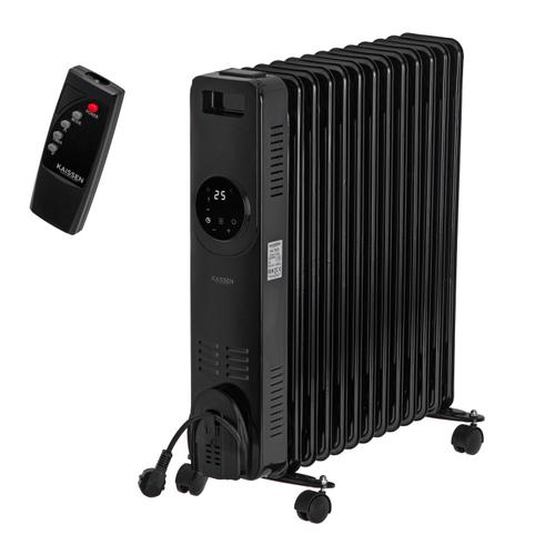 Radiator cu ulei Kaissen KA7825, 13 elementi, Afisaj LED, Telecomanda, 2500 W, trei niveluri de incalzire, 55.5x24x59.5 cm (Negru) 1 Radiator cu ulei Kaissen KA7825, 13 elementi, Afisaj LED, Telecomanda, 2500 W, trei niveluri de incalzire, 55.5x24x59.5 cm (Negru)