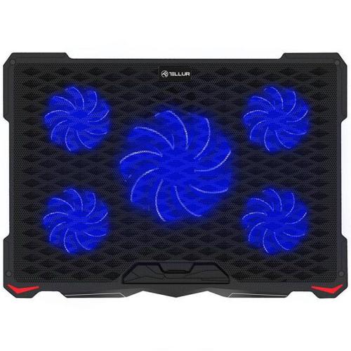 Cooler laptop Tellur Basic, 17inch, 5 ventilatoare, LED, 2xUSB, Negru 1 Cooler laptop Tellur Basic, 17inch, 5 ventilatoare, LED, 2xUSB, Negru
