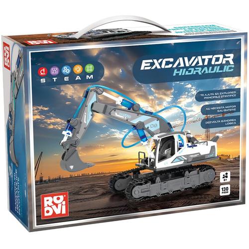 Set de constructie ROOVI - Excavator hidraulic, 130 piese 1 Set de constructie ROOVI - Excavator hidraulic, 130 piese