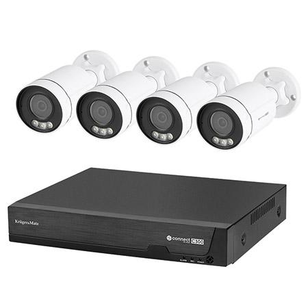 Kit supraveghere video Kruger&Matz C300, 4 camere incluse, 5MP 2560x1944, PoE, IP67, IR 30m (Alb) 1 Kit supraveghere video Kruger&Matz C300, 4 camere incluse, 5MP 2560x1944, PoE, IP67, IR 30m (Alb)