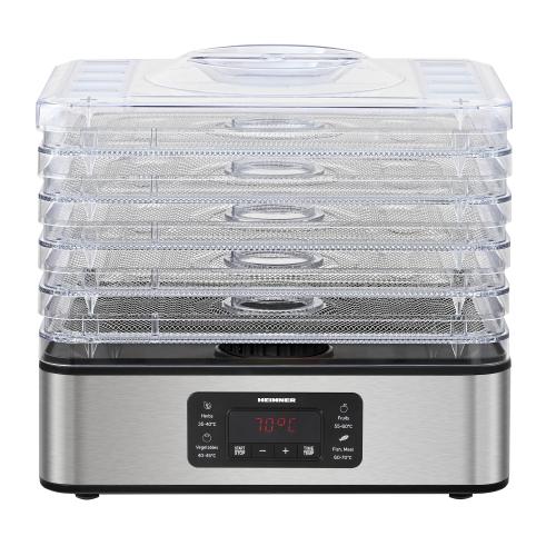 Deshidrator de alimente Heinner DryMaster Pro HFD-K400SS, 200-400, 5 tavi inox, control electronic, display LED, timer, interval 35-70°C 1 Deshidrator de alimente Heinner DryMaster Pro HFD-K400SS, 200-400, 5 tavi inox, control electronic, display LED, timer, interval 35-70°C