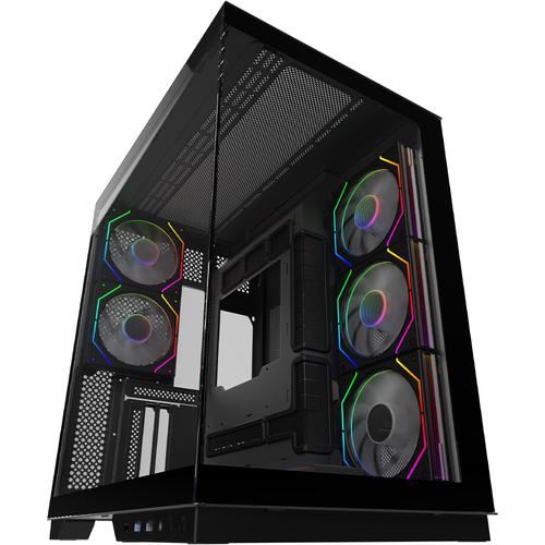 Carcasa AQIRYS Janus ARGB, Middle Tower, Iluminare LED ARGB, Negru 1 Carcasa AQIRYS Janus ARGB, Middle Tower, Iluminare LED ARGB, Negru