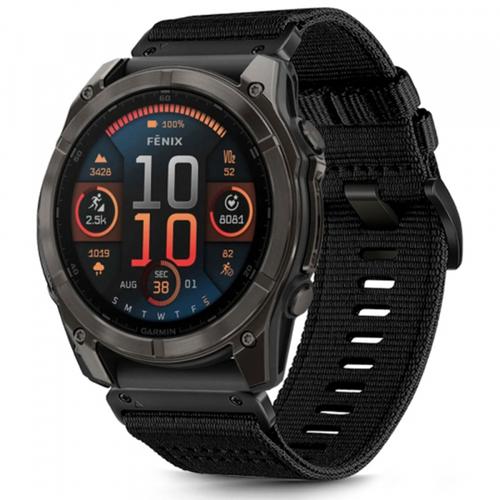 Curea Techsuit W070 pentru Garmin Watch Fenix Series, 26mm, Negru