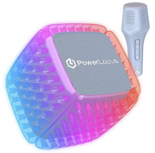 Set Boxa portabila PowerLocus Aero, Bluetooth cu microfon wireless (Albastru)
