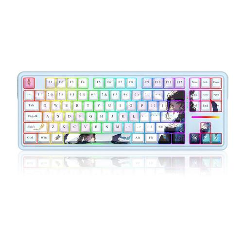 Tastatura Gaming Mecanica Redragon Antonium PRO RGB AK, Wireless (Albastru)