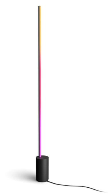 Lampadar LED RGB inteligent Philips Hue Gradient Signe floor, 29W, 1800 lm, lumina alba si colorata, IP20, 145.8 cm, Aluminiu (Negru)